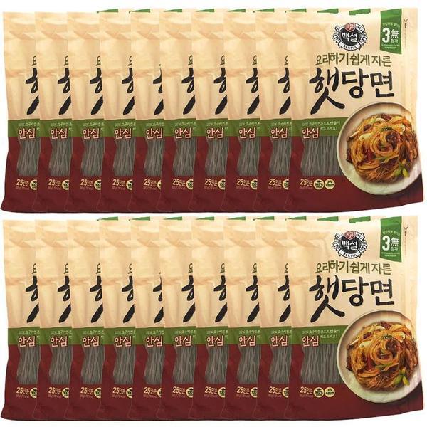 CJ 백설 햇당면 500g 1박스(20봉)업소용 대용량 25인분 당면 잡채 요리용(1)