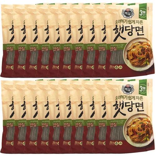 CJ 백설 햇당면 500g 1박스(20봉)업소용 대용량 25인분 당면 잡채 요리용(1)