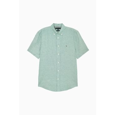 타미힐피거 [타미힐피거 남성] 레귤러핏 린넨 스트라이프 반팔 셔츠 T12F3WSH130MT1 0CD
