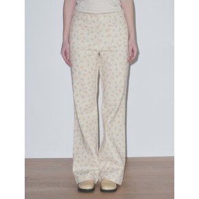 PETAL BOOT-CUT POCKET PANTS, BEIGE