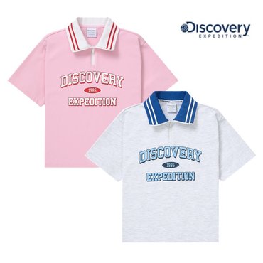 디스커버리키즈 [정상가 69,000원] 디스커버리키즈 바시티 트레이닝 반집업 반팔티셔츠  DKTR51043