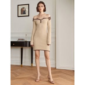 YY_Off-shoulder sweater dress