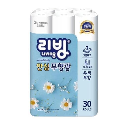 삼정펄프 리빙안심 무형광 화장지 25MX30롤(1)