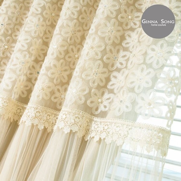 베일리 쉬폰레이스 이중암막커튼 풀세트 슈퍼특대형