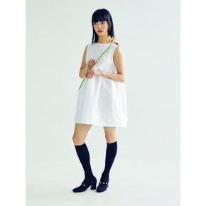 JACQUARD MINI DRESS - WHITE