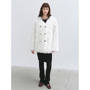 VIETTA FAUX FUR COAT WHITE