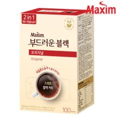 맥심 부드러운 블랙 2in1 2종 세트 모카골드 100T+오리지날 100T /설탕있는 커피