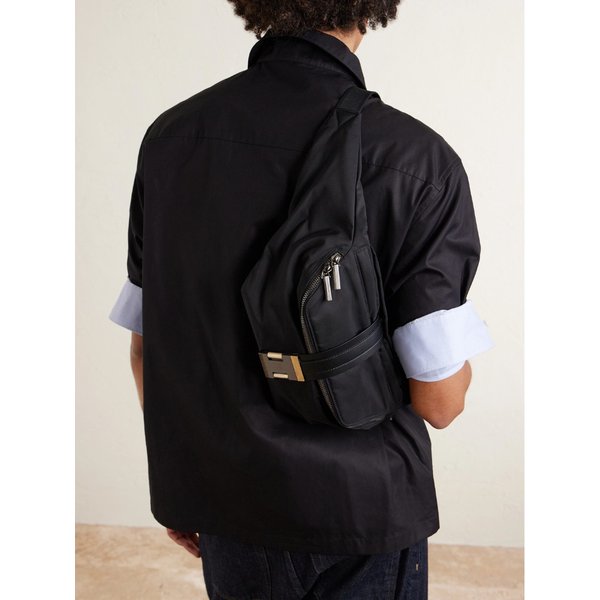 가죽 트리밍 나일론 벨트백 46376663162965062