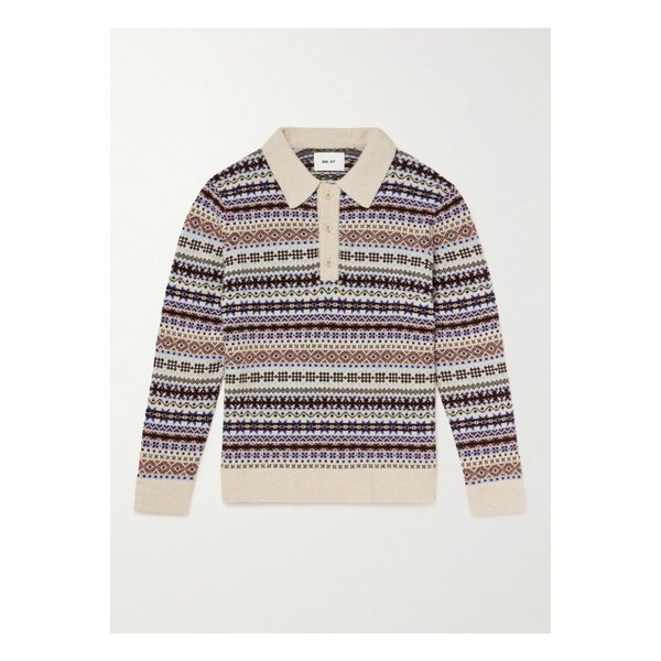 NN.07 로비 페어아일 울 블렌드 폴로 스웨터 46376663162896391