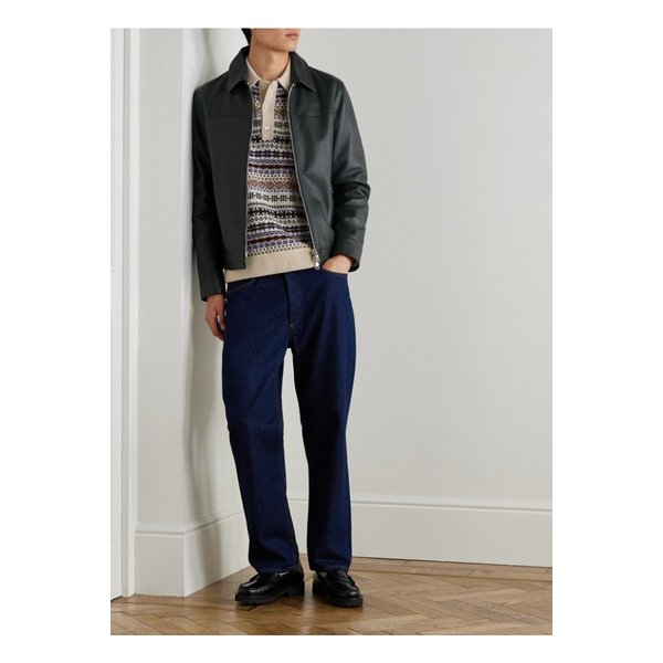 NN.07 로비 페어아일 울 블렌드 폴로 스웨터 46376663162896391