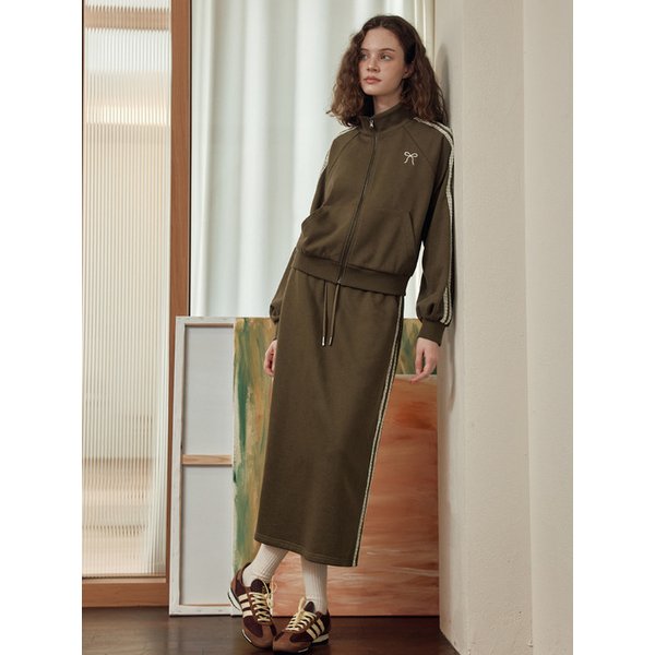 레이스 리본 트레이닝 스커트 / 브라운