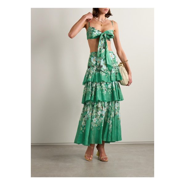 에버리 티어드 플로럴 라미 맥시 스커트 1647597350960434