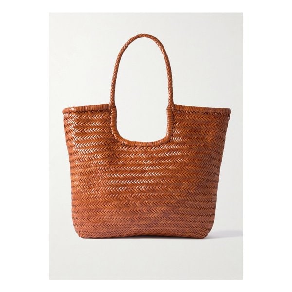 Ns 도니골 트리플 점프 우븐 가죽 토트 탠 브라운 46376663162913499