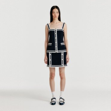 EENK YINTI Contrast Mini Skirt - Navy
