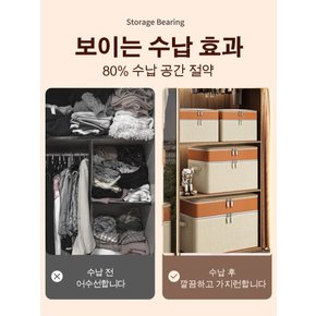 1+1 가정용 대용량 부직포 의류정리함 다용도정리함 이중 용량 증가 한 상자