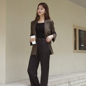 [23 F/W] 잇미샤 오버핏 체크 더블 자켓 ITN9ZJK600