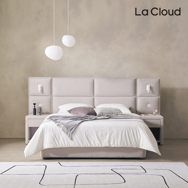 호텔식 바움 패브릭 평상형 침대프레임 Q/K(퀸/킹 공용)