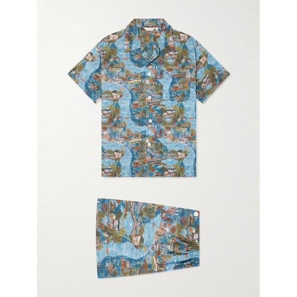 데렉 로즈 레드버리 100 코튼 프린트 파자마 세트 46376663163059593