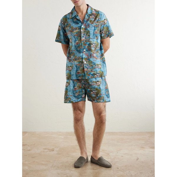 데렉 로즈 레드버리 100 코튼 프린트 파자마 세트 46376663163059593