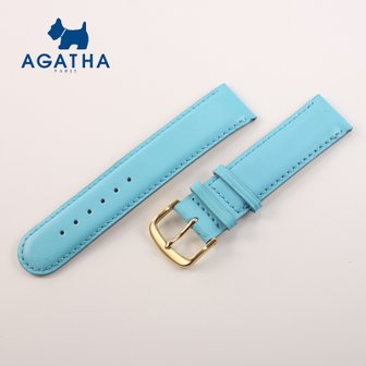  AGATHA 아가타 18mm 송아지 가죽 시계밴드 SKYBLUE-GOLD 시계줄