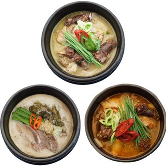 미트타임 시래기돼지국밥+전통순댓국+얼큰순댓국 키트 총3팩 /조리후 640g