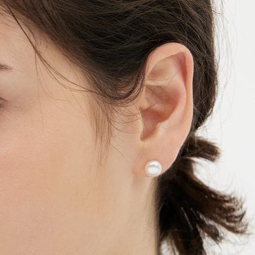 이에르로르 H에디션 실버(Y) 러블리 담수 진주 귀걸이 8mm HL6E53602Y9XXX
