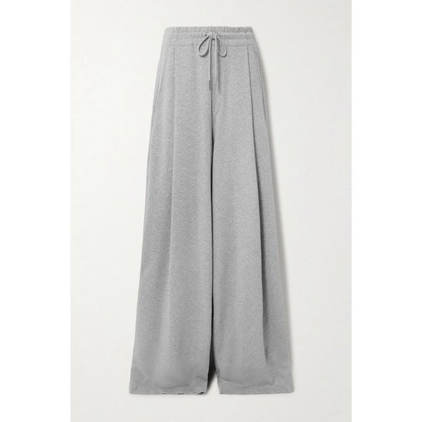 플리츠 코튼 저지 와이드 트랙 팬츠 46376663162959074