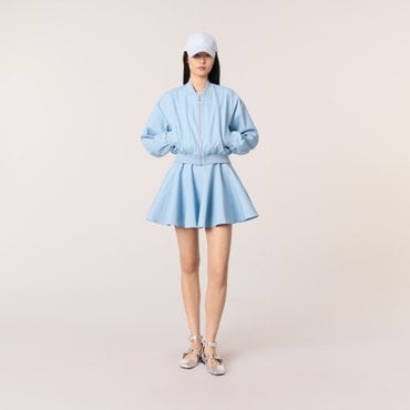 마쥬 [시즌오프 30%] 데님 크롭 보머 자켓