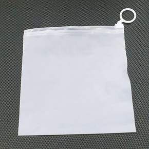 지퍼형 고리 파우치 반투명 지퍼백 보관 여행 15x15