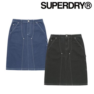 SUPERDRY 슈퍼드라이 W 롱 카펜터 스커트 (SDFLKCP40)