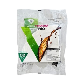 V60 커피필터 3~4인용 100매/VCF 02/백색/황색