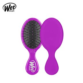 wet brush 미니 디탱글러 퍼플 헤어브러쉬 드라이 빗 극손상모 두피 마사지