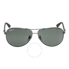 4660309 Ray-Ban Carbon Fibre Polarized Green Classic G-15 Pilot Mens Sunglasses