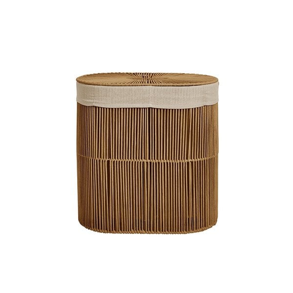 스트링 코튼 2단 런드리바스켓_브라운