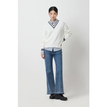 시슬리 브이넥 컨트라스트 니트 SAKP08511