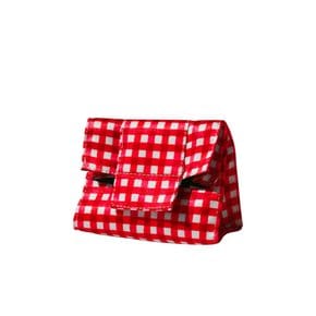 Gingham Mini Pouch - Red