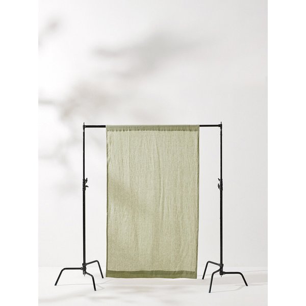 소프트리넨 한폭커튼 밀키그린