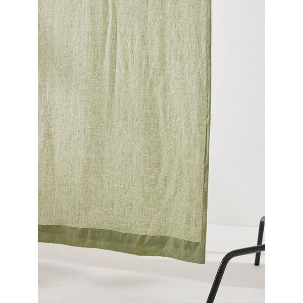 소프트리넨 한폭커튼 밀키그린