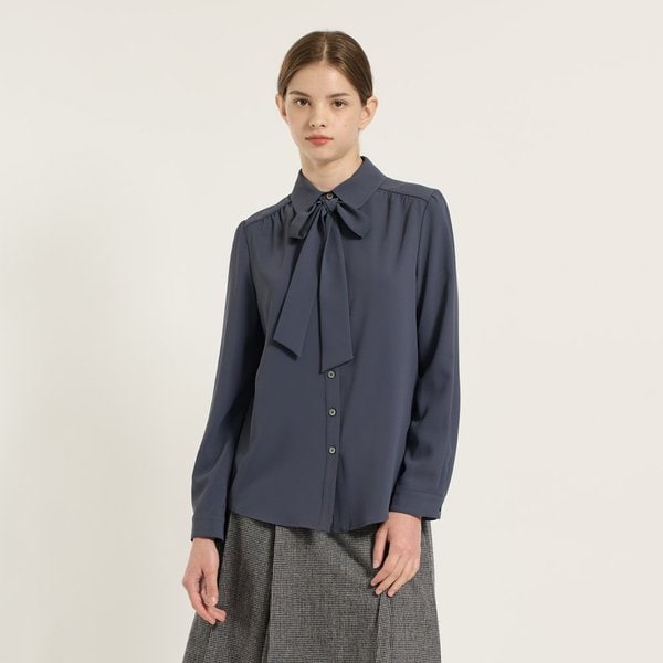 [여주점] 셔츠카라 타이 블라우스 B5D9B404