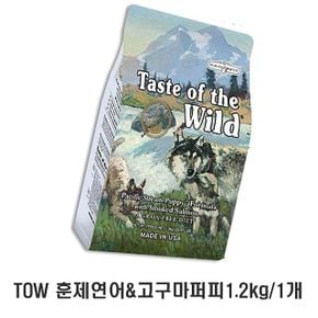 TOW 훈제연어 고구마퍼피1.2kg 1개 강아지 애견 사