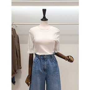 [파주점] 주크 라운드넥 골지 반팔 티셔츠 V252MSM936