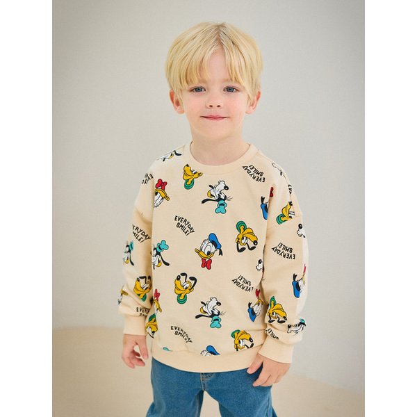 [디즈니]미키와친구들 스마일투게더맨투맨티셔츠