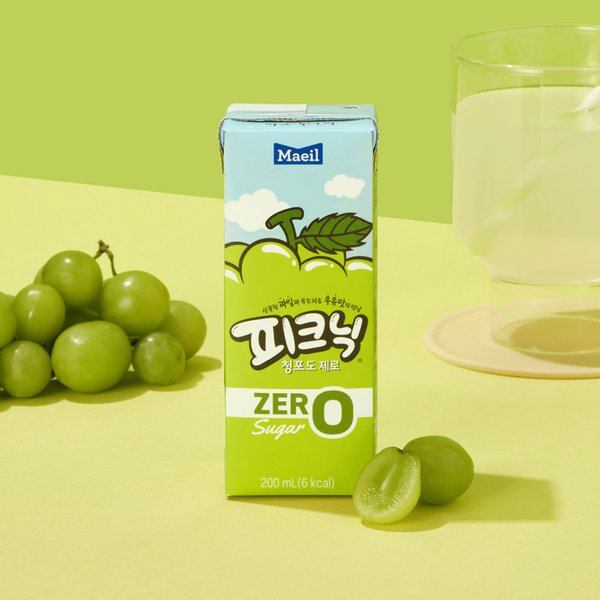 피크닉 제로 청포도 200ml *6입