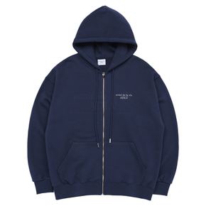 BASIC LOGO SEASON2 HOODIE ZIP UP NAVY-베이직시즌2집업