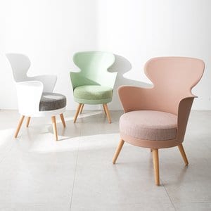 공간미가구 피피 체어 인테리어 카페 암 디자인 안락 패브릭 의자