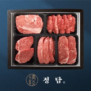 SSG정담 [SSG 정담][냉장/1+][농협횡성한우]로스구이세트5호 (등심/갈비살or업진살/안심/치마/채끝) / 2.5kg