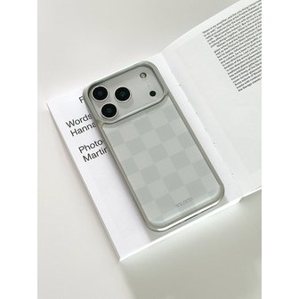 세컨드유니크네임(SECOND UNIQUE NAME) SUN CASE GRAPHIC CHECKER BOARD LIGHT GRAY