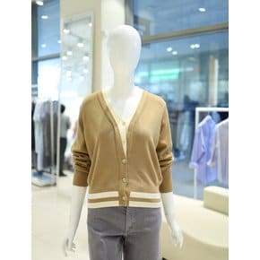 [여주점] 여성 배색 디테일 브이넥 가디건 YK5AD603