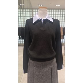 [부산점] [쥬크] 울 혼방 셔츠 카라 배색 니트 (V264KSK951)