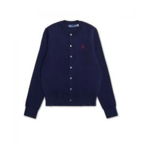 POLO RALPH LAUREN [ 10]코튼 크루넥 카디건-블루